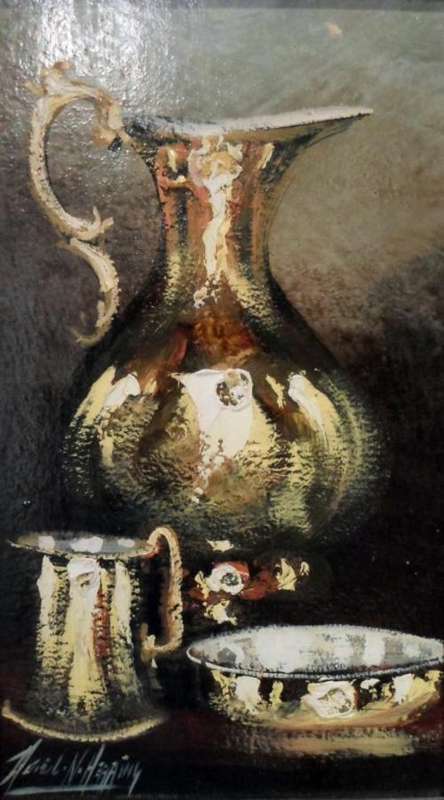 Denzill Herring - Fabulous still life! Astunner at a giveaway price, bid now!!